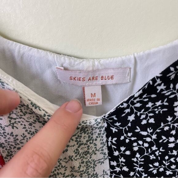 Skies Are Blue Mixed Print V-Neck Sleeveless Maxi Dress in SIZE MEDIUM - Picture 10 of 12